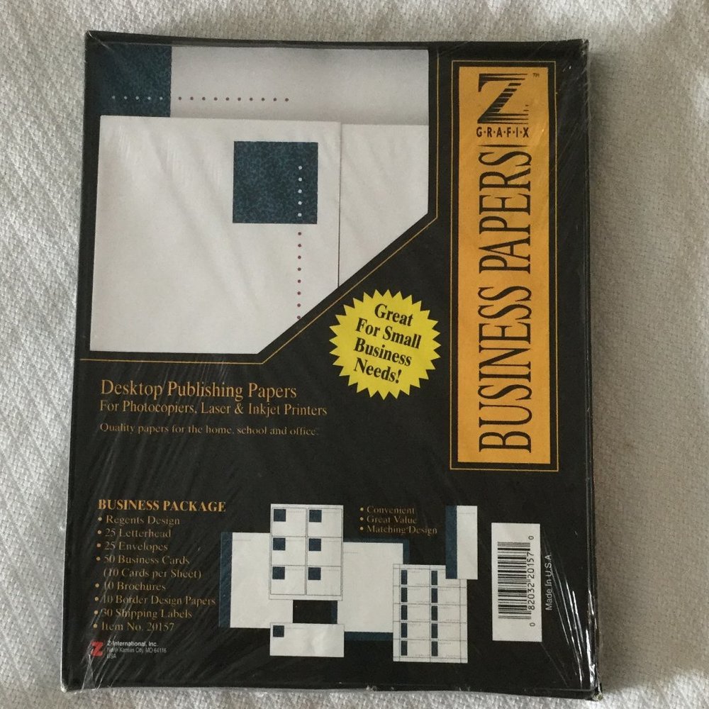 Vintage NEW Z Graphix Desktop Publishing Business Paper Set